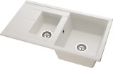 Кухонная мойка AQUATON Делия 87, двойная, цвет жемчуг (1A716232DE240)