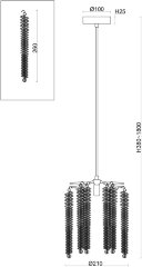 Подвесной светильник Freya FR1010PL-01G