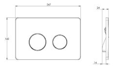 Кнопка смыва AZARIO двойная, круглая, цвет белый (AZ-8200-0085/AZ-P57-0130)