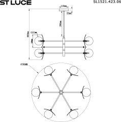 Потолочная люстра ST Luce SL1521.423.06