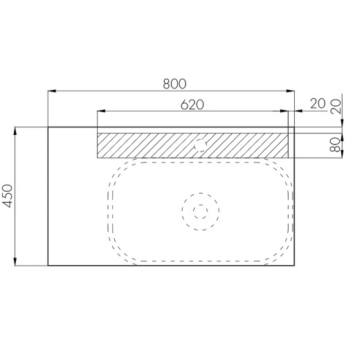 Столешница под раковину Aquaton Мишель 80 с панелью, дуб Эндгрейн (1A277003MIX40)