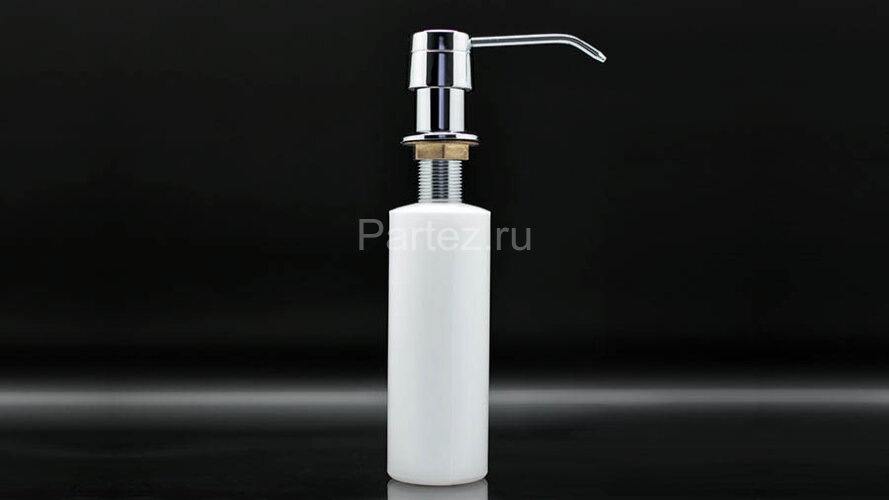 Дозатор жидкого мыла Fixsen Hotel 300 мл, врезной, пластиковая помпа, хром (FX-31012С )