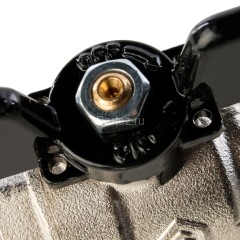 Кран шаровой полнопроходной угловой с американкой 3/4 Stout