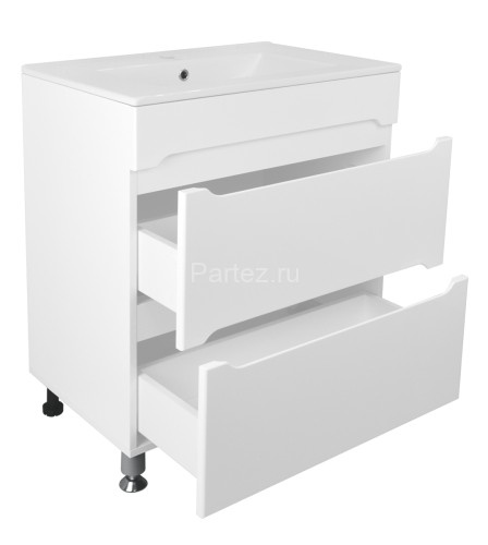 Комплект тумба Арфа 70/2Н (710х830х470) напольная с раковиной LEONE NEW без подсветки (CS00071937)