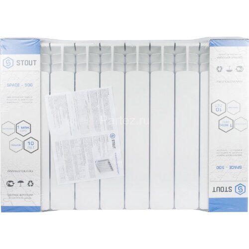 Радиатор биметаллический STOUT Space 500-10