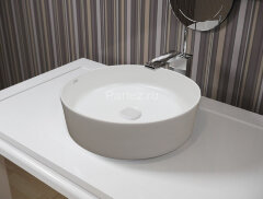 Раковина-чаша Creo Ceramique 400х400х120 накладная, круглая, керамика, белый матовый (PU3100MRMWH)