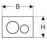 Кнопка смыва Geberit Sigma 20, двойной смыв, белый