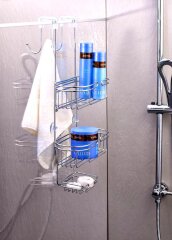 Полка овальная Fixsen двухэтажная, хром (FX-861)