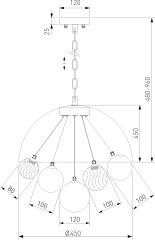 Подвесной светильник Eurosvet 30177 латунь