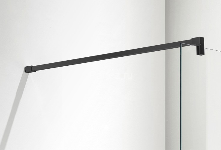 Душевая перегородка Azario CHICAGO Walk-in 700x1950 прозрачное стекло 8 мм, цвет профиля черный (AZ-NAR6310 700 Black)