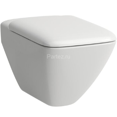 Унитаз подвесной Laufen Palace New Rimless безободковый с сиденьем микролифт, белый (8.2070.6.000.00