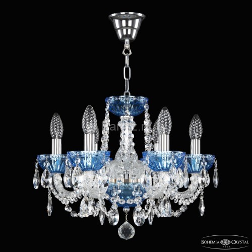 Подвесная люстра Bohemia 5402/6/141 Ni Aquamarine/M-1G