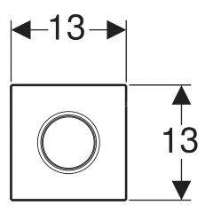 Кнопка смыва Geberit для писсуара, система пневматического управления, глянцевый хром (116.011.21.5)