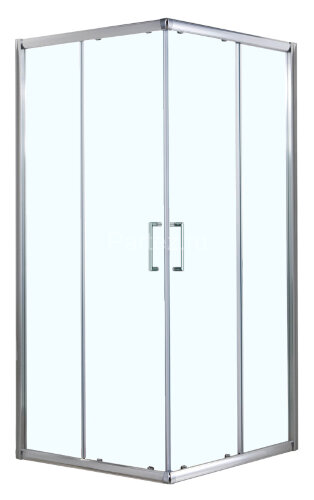 Душевое ограждение Azario GREENWOOD 800х800х1850, БЕЗ ПОДДОНА, прозрачное стекло 6 мм, цвет профиля серебро (AZ-NNE1142 800)
