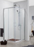 Душевое ограждение Azario GREENWOOD 800х800х1850, БЕЗ ПОДДОНА, прозрачное стекло 6 мм, цвет профиля серебро (AZ-NNE1142 800)