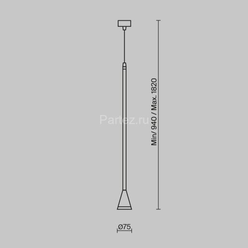 Подвесной светильник Maytoni P064PL-01B-1