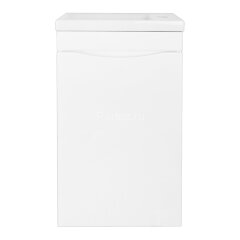 Комплект тумба подвесная Loranto Алина - 40 400х220х730 с раковиной Миранда 40 правая, белый (CS0008