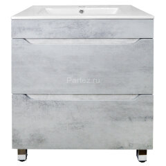 Комплект тумба Loranto Florena 60 600х470х810 напольная, с раковиной Azario Leon, светлый бетон (CS0