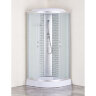 Душевая кабина Loranto SUNWAY 80х80х215 поддон 13см, белый кирпичный узор, матовое стекло 4мм, профиль хром (CS668013FW80)