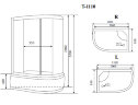 Timo Standart T-1110 R душевая кабина (110*85*220), шт