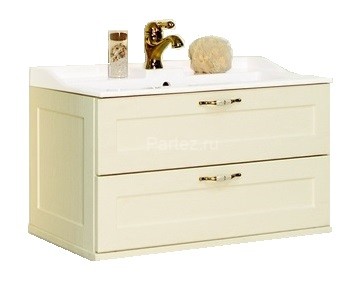 Тумба под раковину AQUATON Леон 80 подвесная, дуб бежевый (1A186301LBPR0)