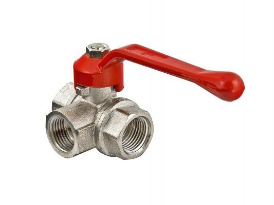 Кран шаровой трехходовой тип L 1/2" ВР рыч. VALTEC