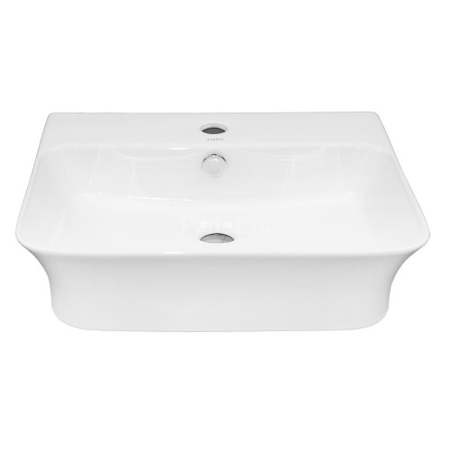 Раковина накладная Azario 485х410х125 прямоугольная, белый глянец (AZ-2258)