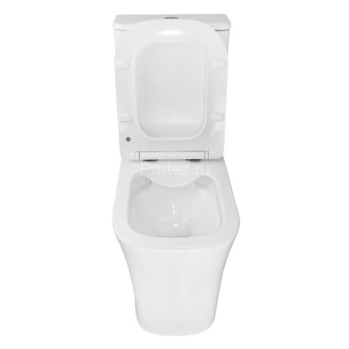 Унитаз-компакт Azario ANTEO SQUARE 385х630х820 напольный, безободковый, с быстросъемным сиденьем мик