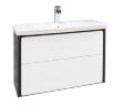 Z_RONDA Модуль д/раковины 800 мм, белый глянец/антрацит (подходит раковина Gap)