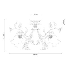 Потолочная люстра Lucia Tucci Fiori di rose 114.8