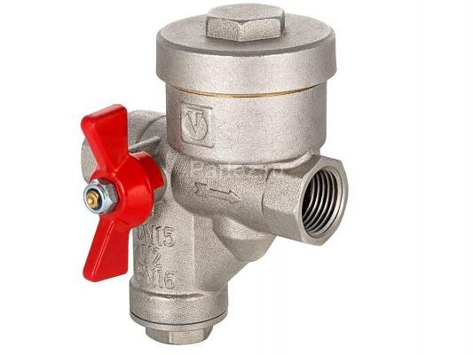 Кран шаровой со встроенным фильтром и редуктором давления левый (КФРД) 1/2" VALTEC