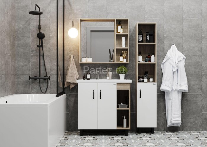 Зеркало-шкаф Onika Тимбер 80.00 Универсальный, Дуб сонома (208091)