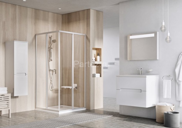 Душевой уголок Ravak Supernova SRV2-100 S белый+Тpанспаpент