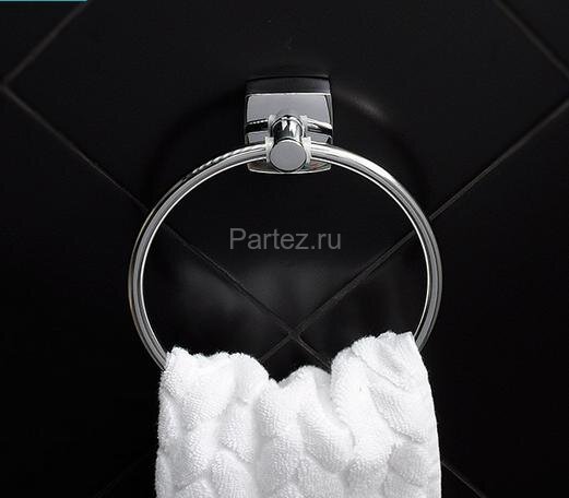 Полотенцедержатель кольцо Fixsen Kvadro, хром (FX-61311)