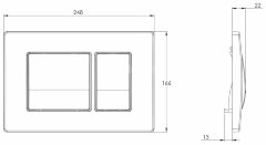 Кнопка смыва Azario двойная, белый (AZ-8200-0032)