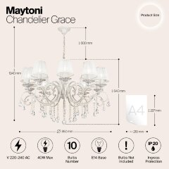 Подвесная люстра Maytoni ARM247-10-G