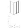 Душевое ограждение Azario TORONTO 800х800х1900, без поддона, прозрачное стекло 5 мм, цвет профиля серебро (AZ-NAA1432B)