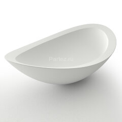 Раковина AZARIO 580x330x160 накладная из искусственного камня, белая матовая (AZ-1225S)