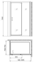 Душевой уголок Gemy Sunny Bay S28191A-A75