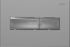 Кнопка смыва Loranto механическая, двойная, хром матовый