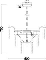 Подвесная люстра Freya FR5143PL-07G