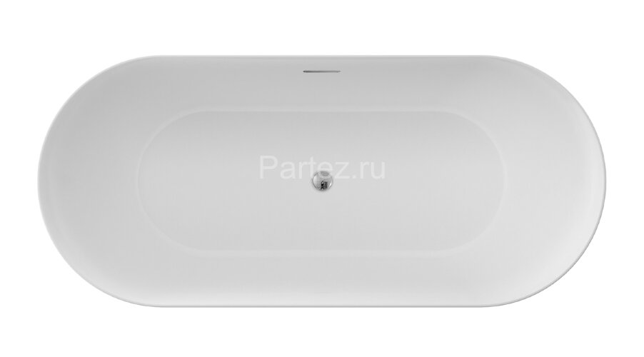 Ванна акриловая AZARIO KENSTON 1700х800х600 свободностоящая, в комплекте с сифоном и металлической р