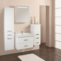 Пенал подвесной AQUATON Америна с корзиной для белья, белый (1A135203AM010)