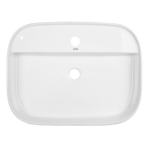 Раковина накладная Azario 610x450x120 овальная, белый глянец (AZ-2205)