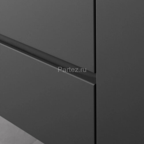 Комплект Itana тумба с раковиной подвесная Roberto 100 с выдвижными ящиками, графит (CS00091330)