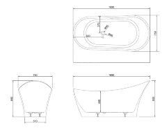 Акриловая ванна Gemy G9245