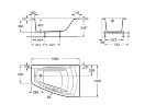 Ванна акриловая Roca HALL Angular асимметричная 150х100, правосторонняя