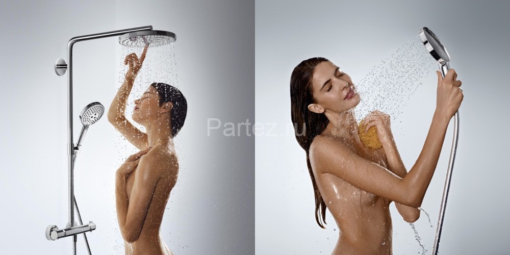 Hansgrohe 27133000 Raindance Select S 300 2jet Showerpipe, 1/2, хром