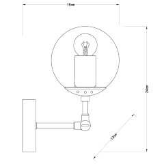 Бра Arte Lamp A1664AP-1BK
