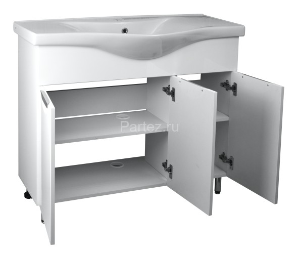 Комплект тумба Стиль- 100 1000х830х445 напольная, с раковиной Basic 100 (CS00079170)